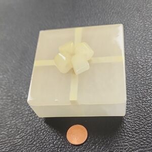 Vintage 1960's - Scaglione Italy - Alabaster Natural Stone - Gift Jewellery box